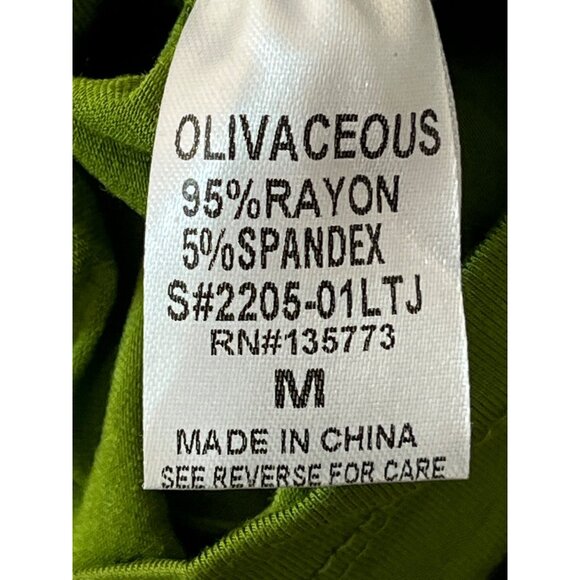 Oliveaceous Martini Olive Long‎ Sleeve Top, Medium - Picture 14 of 14